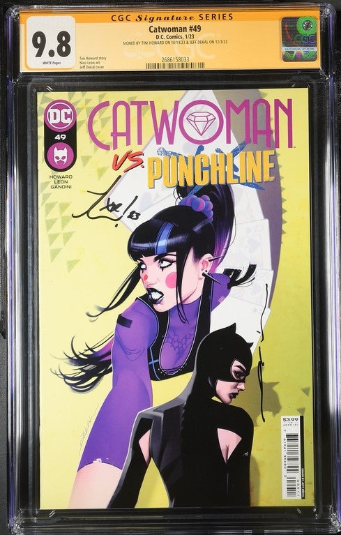 Catwoman #49 DC Comics CGC Signature Series 9.8 Signed Tini Howard, Jeff Dekal