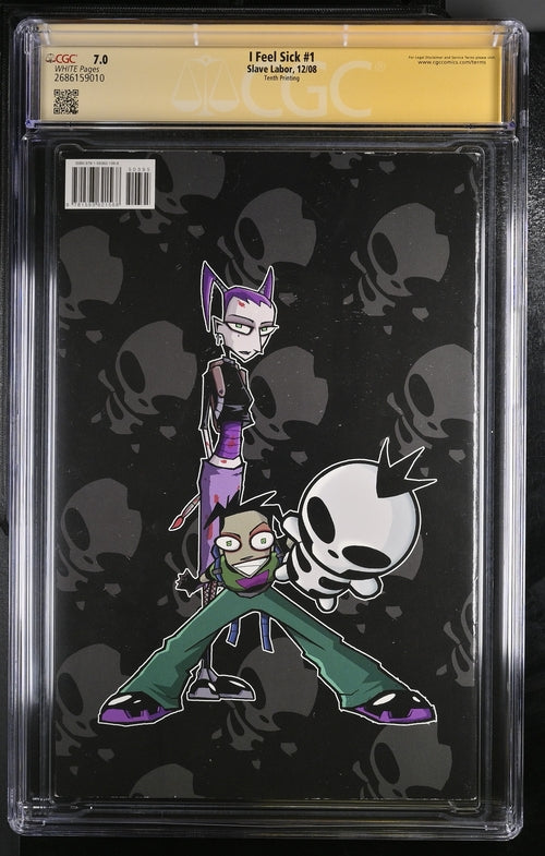 I Feel Sick #1 Slave Labor Graphics CGC Signature Series 7.0 Signed Jhonen Vasquez