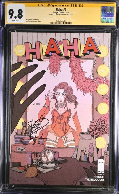 HaHa #2 Image Comics CGC Signature Series 9.8 Signed Zoe Thorogood