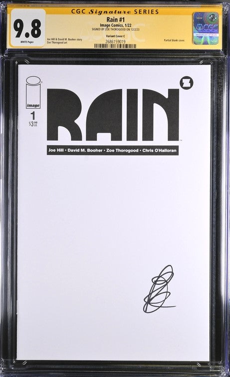 Rain #1 Variant Cover C Image Comics CGC Signature Series 9.8 Signed Zoe Thorogood