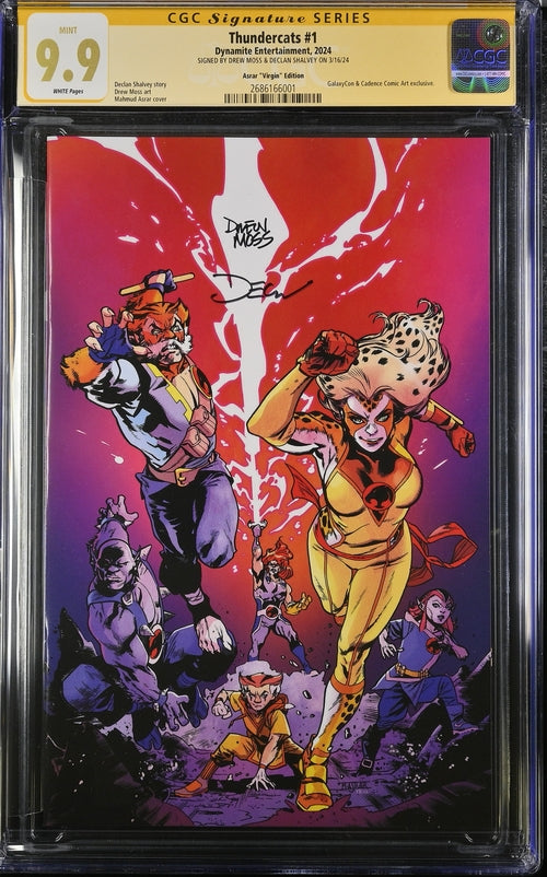 Thundercats #1 Asrar Virgin Edition Dynamite Comics CGC Signature Series 9.9 Signed Moss, Shalvey