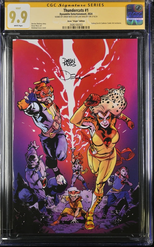 Thundercats #1 Asrar Virgin Edition Dynamite Comics CGC Signature Series 9.9 Signed Moss, Shalvey