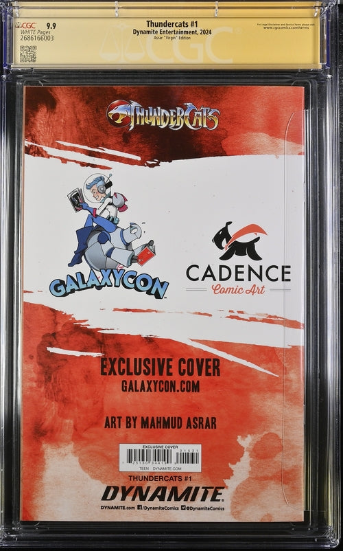 Thundercats #1 Asrar Virgin Edition Dynamite Comics CGC Signature Series 9.9 Signed Moss, Shalvey