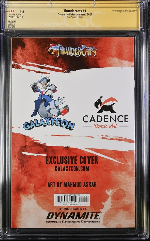 Thundercats #1 Asrar Virgin Variant Cover GalaxyCon Exclusive CGC Signature Series 9.8 x2 Signed Moss, Shalvey