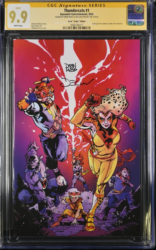 Thundercats #1 Asrar Virgin Edition Dynamite Comics CGC Signature Series 9.9 Signed Moss, Shalvey