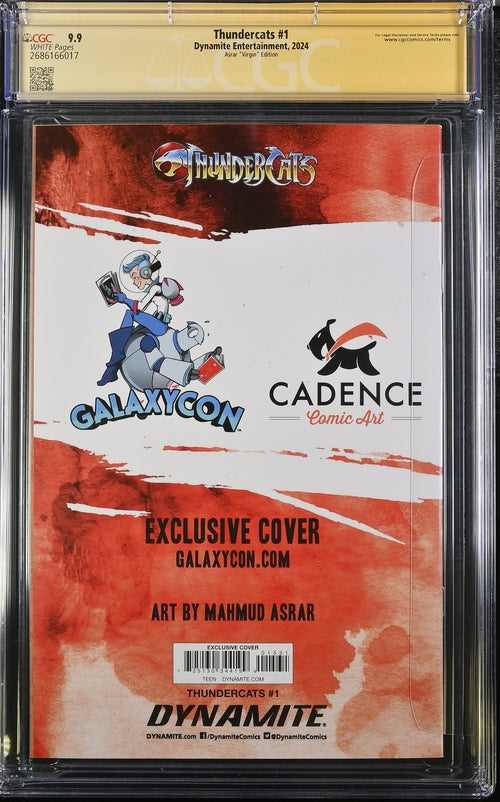 Thundercats #1 Asrar Virgin Edition Dynamite Comics CGC Signature Series 9.9 Signed Moss, Shalvey