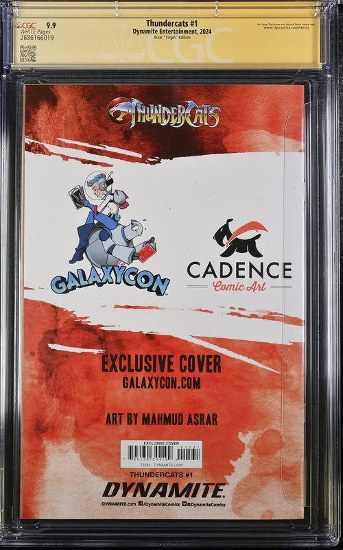 Thundercats #1 Asrar Virgin Edition Dynamite Comics CGC Signature Series 9.9 Signed Moss, Shalvey