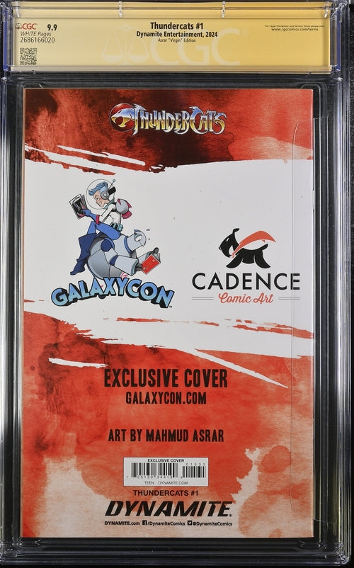 Thundercats #1 Asrar Virgin Edition Dynamite Comics CGC Signature Series 9.9 Signed Moss, Shalvey