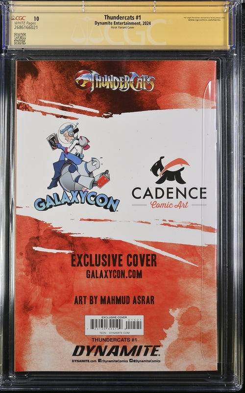 Thundercats #1 GalaxyCon Exclusive Asrar Variant Cover Dynamite Comics CGC Signature Series 10 Signed Moss, Shalvey