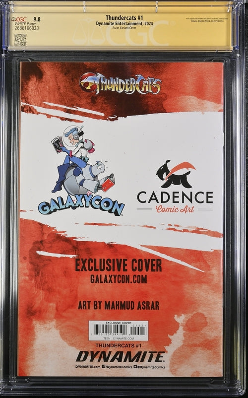 Thundercats #1 Asrar Variant Cover GalaxyCon Exclusive CGC Signature Series 9.8 x2 Signed Moss, Shalvey