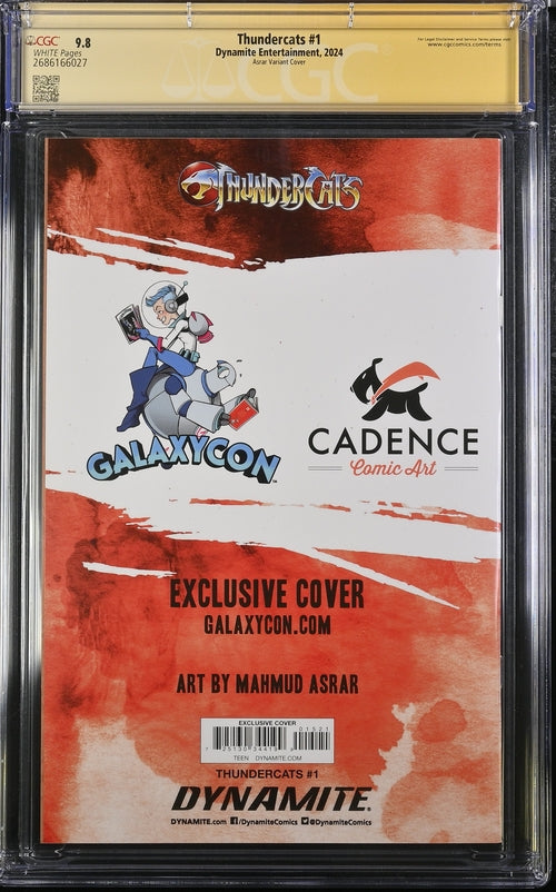 Thundercats #1 Asrar Variant Cover GalaxyCon Exclusive CGC Signature Series 9.8 x2 Signed Moss, Shalvey