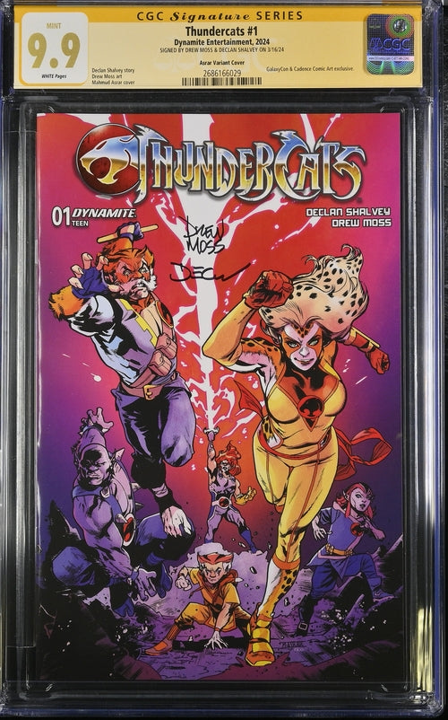 Thundercats #1 GalaxyCon Exclusive Asrar Variant Cover Dynamite Comics CGC Signature Series 9.9 Signed Moss, Shalvey