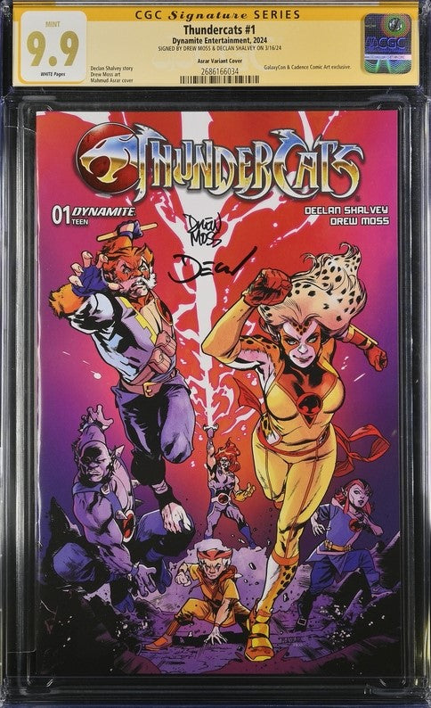 Thundercats #1 GalaxyCon Exclusive Asrar Variant Cover Dynamite Comics CGC Signature Series 9.9 Signed Moss, Shalvey