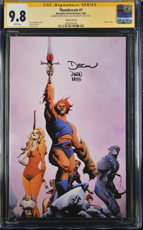 Thundercats #1 Variant Cover Z Dynamite Comics CGC Signature Series 9.8 x2 Signed Moss, Shalvey