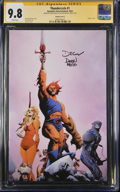 Thundercats #1 Variant Cover Z Dynamite Comics CGC Signature Series 9.8 x2 Signed Moss, Shalvey