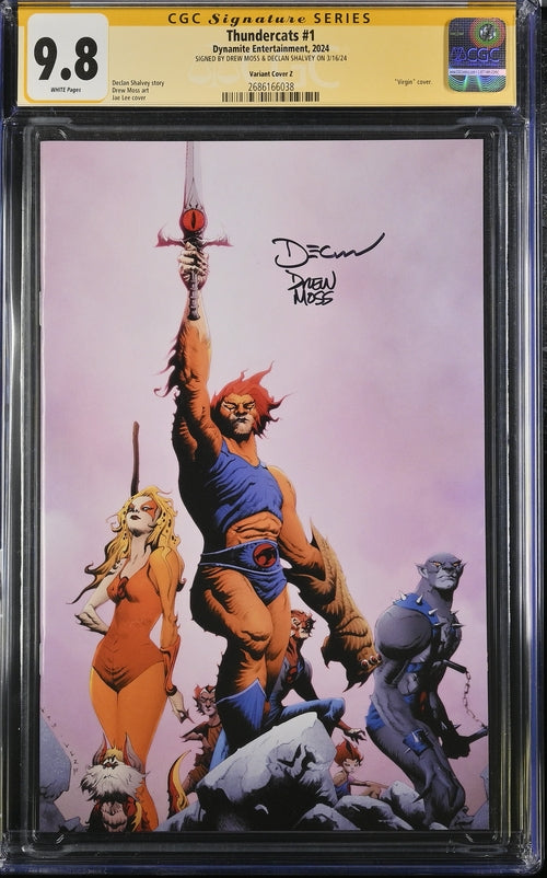 Thundercats #1 Variant Cover Z Dynamite Comics CGC Signature Series 9.8 x2 Signed Moss, Shalvey