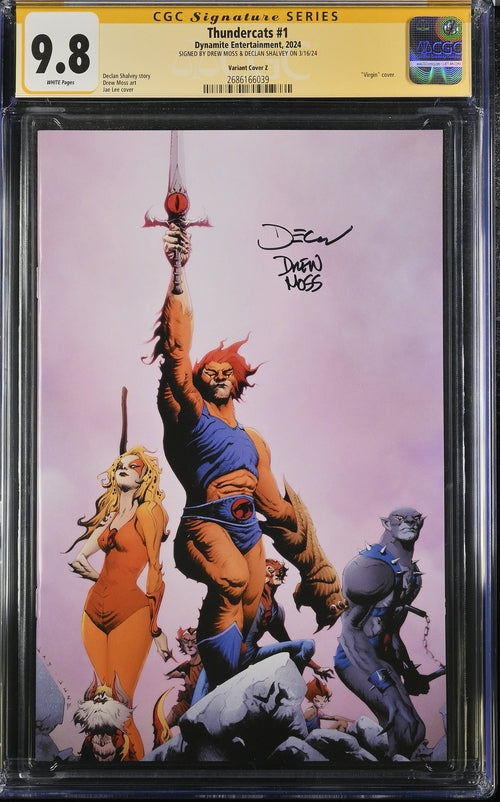 Thundercats #1 Variant Cover Z Dynamite Comics CGC Signature Series 9.8 x2 Signed Moss, Shalvey