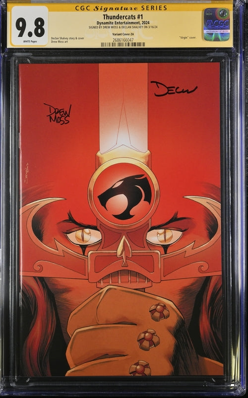 Thundercats #1 Variant Cover ZA Dynamite Comics CGC Signature Series 9.8 Signed Moss, Shalvey