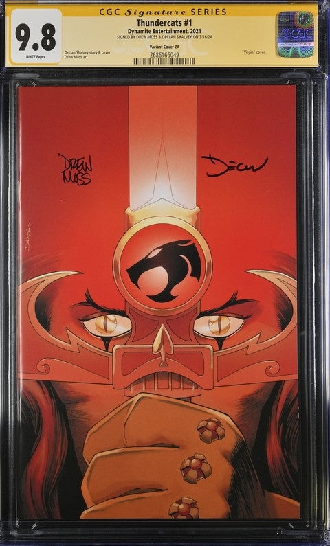 Thundercats #1 Variant Cover ZA Dynamite Comics CGC Signature Series 9.8 Signed Moss, Shalvey