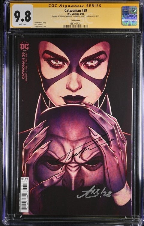 Catwoman #39 Variant Cover CGC Signature Series 9.8 Signed Tini Howard, Jenny Frison