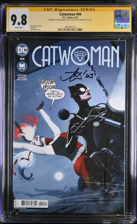 Catwoman #44 DC Comics CGC Signature Series 9.8 Signed Tini Howard, Jeff Dekal