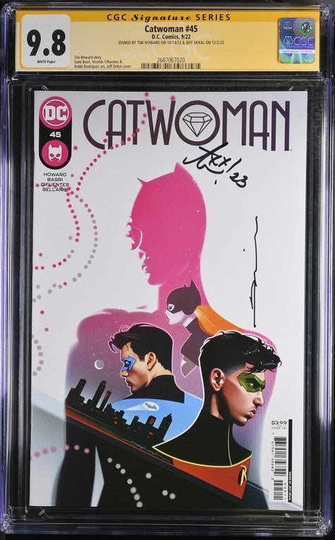 Catwoman #45 DC Comics CGC Signature Series 9.8 Signed Tini Howard, Jeff Dekal