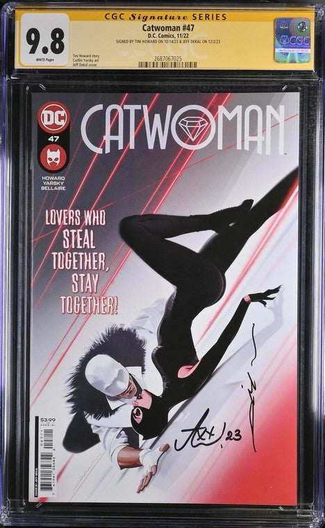 Catwoman #47 Variant Cover CGC Signature Series 9.8 Signed Tini Howard, Jeff Dekal