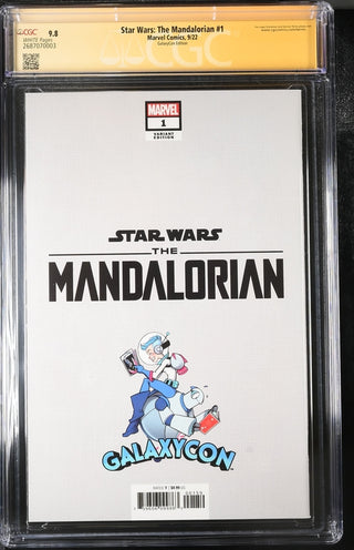 Star Wars: The Mandalorian #1 Galaxycon Exclusive CGC Marvel Comics Signature Series 9.8 x4 Signed Barnes, Jeanty, Esposito, Swallow