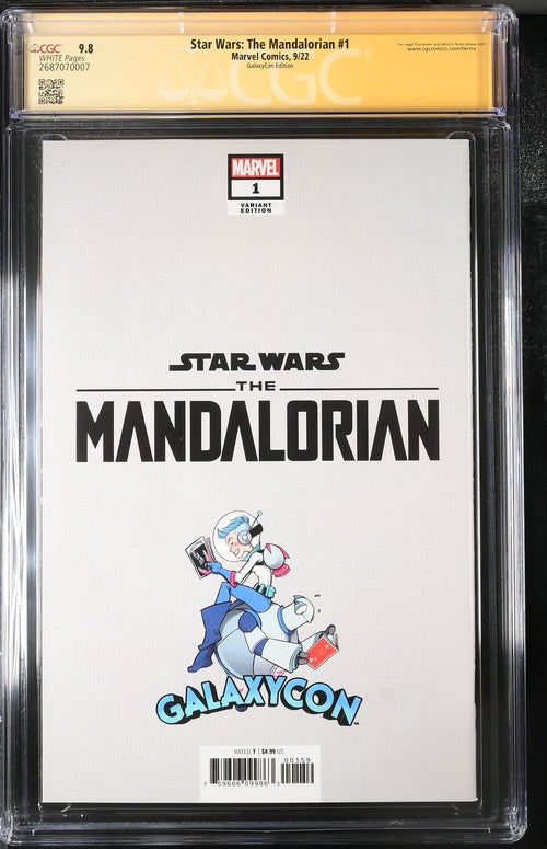 Star Wars: The Mandalorian #1 Galaxycon Exclusive CGC Marvel Comics Signature Series 9.8 x4 Signed Barnes, Jeanty, Esposito, Swallow