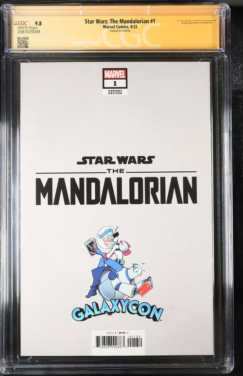 Star Wars: The Mandalorian #1 Galaxycon Exclusive CGC Marvel Comics Signature Series 9.8 x4 Signed Barnes, Jeanty, Esposito, Swallow