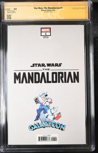 Star Wars: The Mandalorian #1 Galaxycon Exclusive CGC Marvel Comics Signature Series 9.8 x4 Signed Barnes, Jeanty, Esposito, Swallow