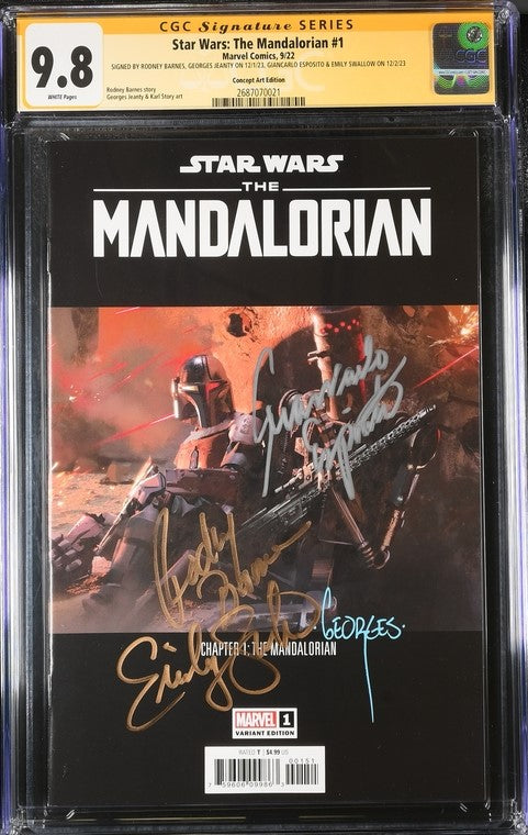 Star Wars: The Mandalorian Concept Art Edition CGC Signature Series 9.8 Signed x4 Barnes,Jeanty, Esposito, Swallow
