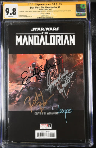 Star Wars: The Mandalorian Concept Art Edition CGC Signature Series 9.8 Signed x4 Barnes,Jeanty, Esposito, Swallow