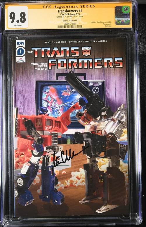 Transformers #1 Galaxycon Edition A IDW Publishing CGC Signature Series 9.8 Signed Peter Cullen GalaxyCon