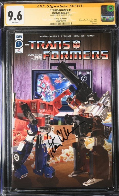 Transformers #1 IDW Publishing Galaxycon Edition A CGC Signature Series 9.6 Signed Peter Cullen GalaxyCon
