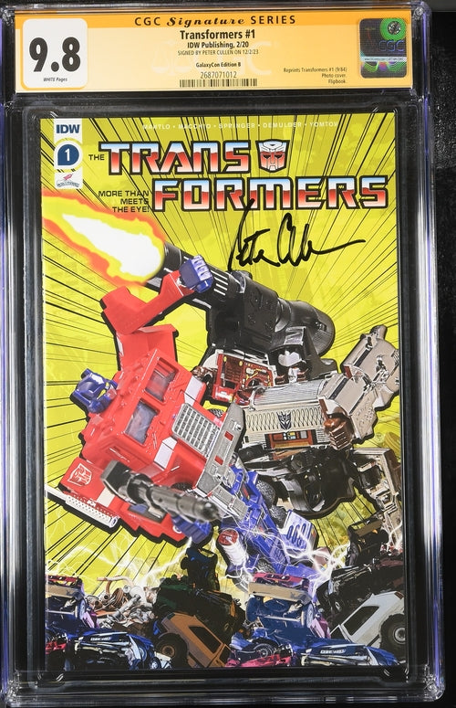 Transformers #1 Galaxycon Exclusive Edition B IDW Publishing CGC Signature Series 9.8 Signed Peter Cullen GalaxyCon