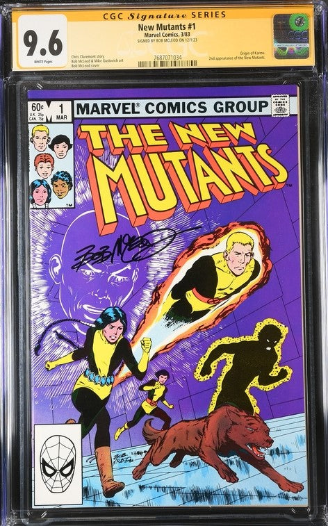 New Mutants #1 Marvel Comics #1 CGC Signature Series 9.6 Signed Bob Mcleod