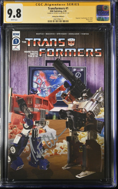 Transformers #1 Galaxycon Edition A IDW Publishing CGC Signature Series 9.8 Signed Peter Cullen