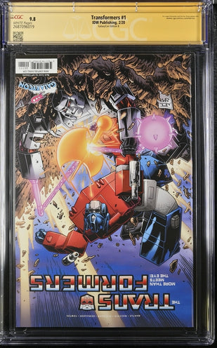 Transformers #1 Galaxycon Exclusive Edition B IDW Publishing CGC Signature Series 9.8 Signed Peter Cullen