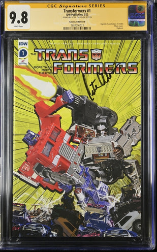 Transformers #1 Galaxycon Exclusive Edition B IDW Publishing CGC Signature Series 9.8 Signed Peter Cullen