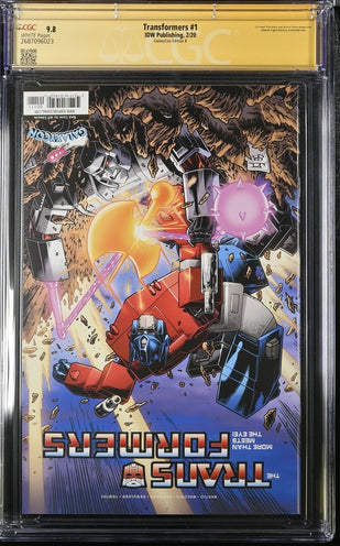 Transformers #1 Galaxycon Exclusive Edition B IDW Publishing CGC Signature Series 9.8 Signed Peter Cullen