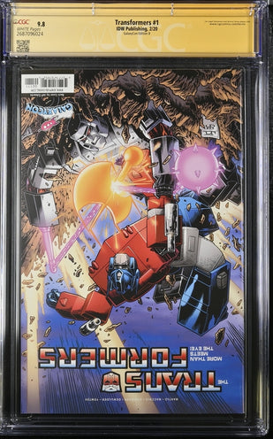 Transformers #1 Galaxycon Exclusive Edition B IDW Publishing CGC Signature Series 9.8 Signed Peter Cullen