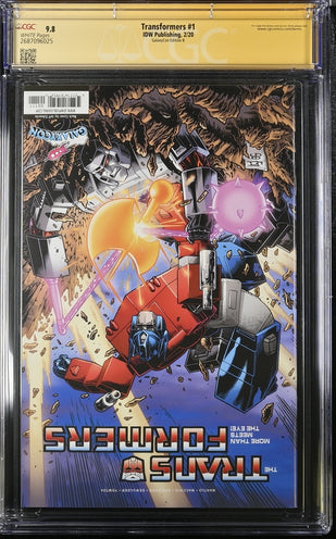 Transformers #1 Galaxycon Exclusive Edition B IDW Publishing CGC Signature Series 9.8 Signed Peter Cullen