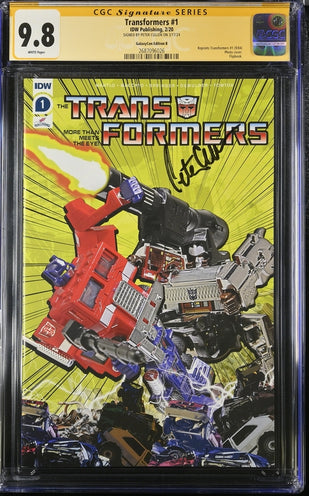 Transformers #1 Galaxycon Exclusive Edition B IDW Publishing CGC Signature Series 9.8 Signed Peter Cullen