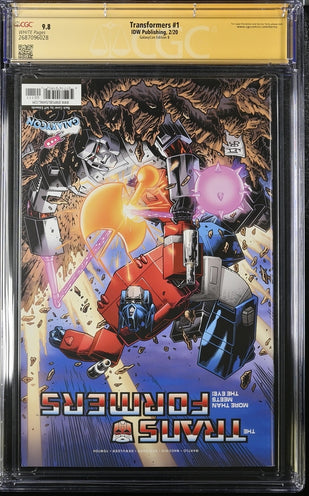 Transformers #1 Galaxycon Exclusive Edition B IDW Publishing CGC Signature Series 9.8 Signed Peter Cullen