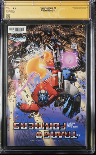 Transformers #1 Galaxycon Exclusive Edition B IDW Publishing CGC Signature Series 9.8 Signed Peter Cullen