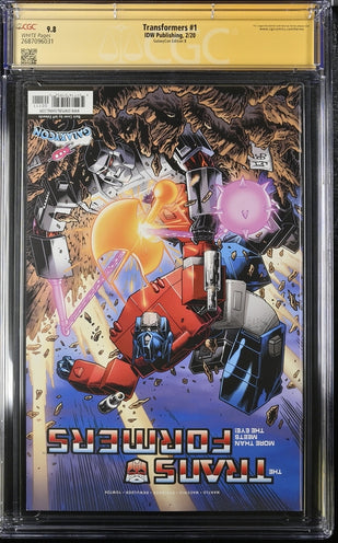 Transformers #1 Galaxycon Exclusive Edition B IDW Publishing CGC Signature Series 9.8 Signed Peter Cullen