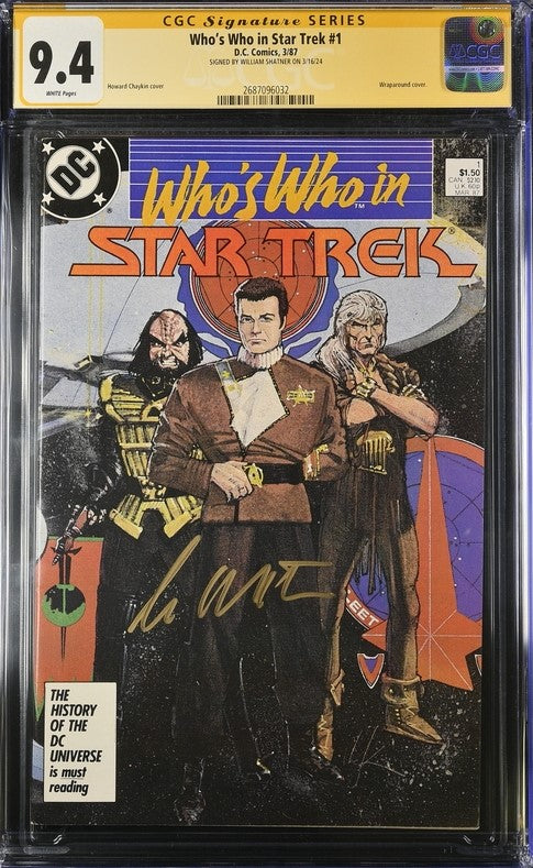 Who's Who in Star Trek #1 DC Comics CGC Signature Series 9.4 Signed William Shatner