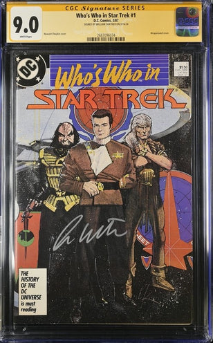 Who's Who in Star Trek #1 DC Comics CGC Signature Series 9.0 Signed William Shatner