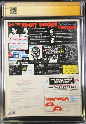 Rocky Horror Picture Show Official Magazine CGC Signature Series 4.5 Signed Bostwick, Sarandon, Curry